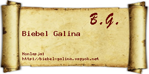 Biebel Galina névjegykártya